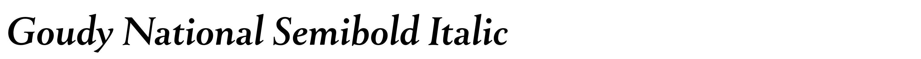 Goudy National Semibold Italic